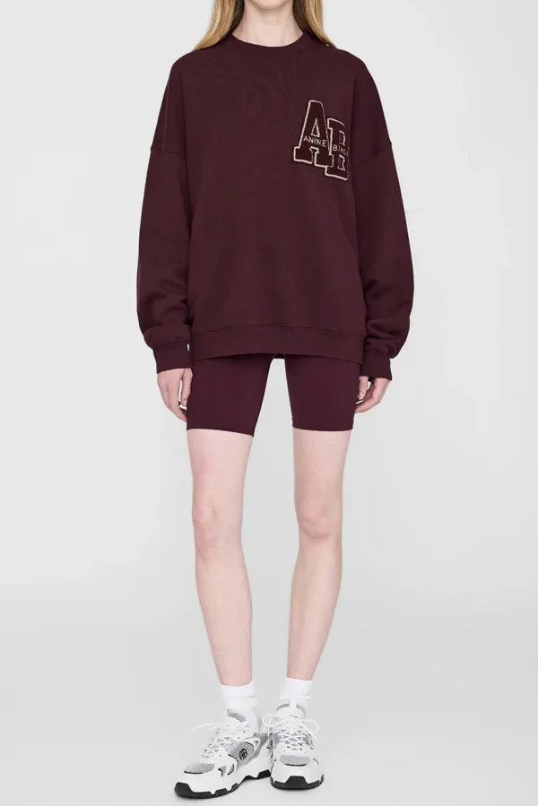 Anine Bing Hoodies & Sweatshirts<Sweatshirt Miles in Dark Burgundy
