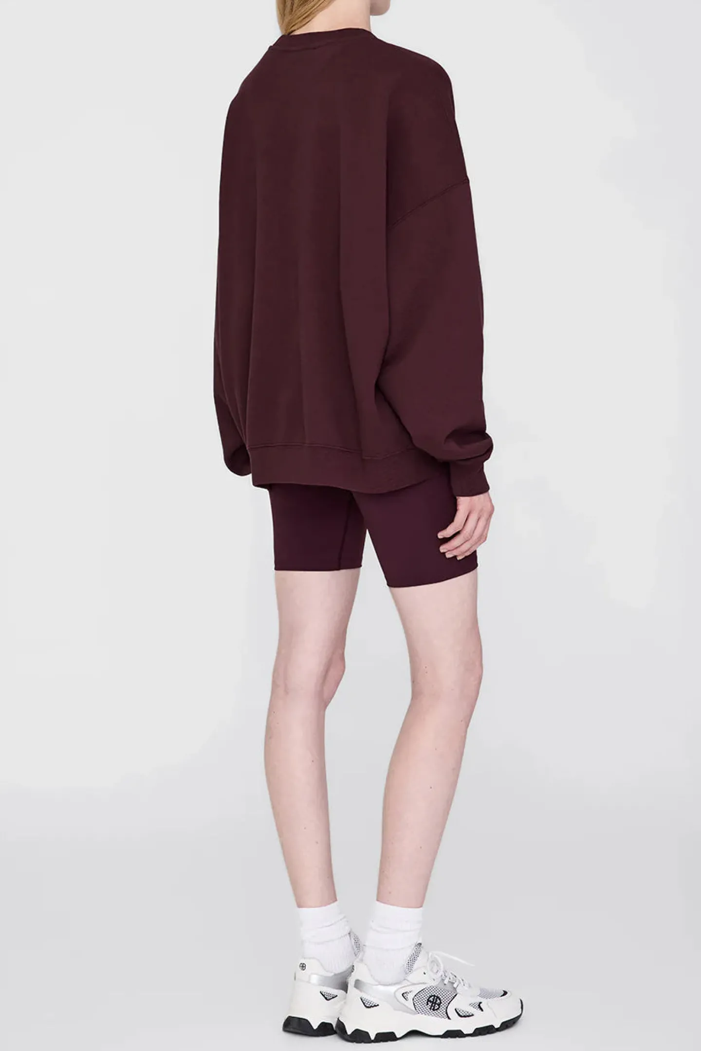 sweatshirt_miles_in_dark__3.webp Anine Bing Hoodies & Sweatshirts<Sweatshirt Miles in Dark Burgundy