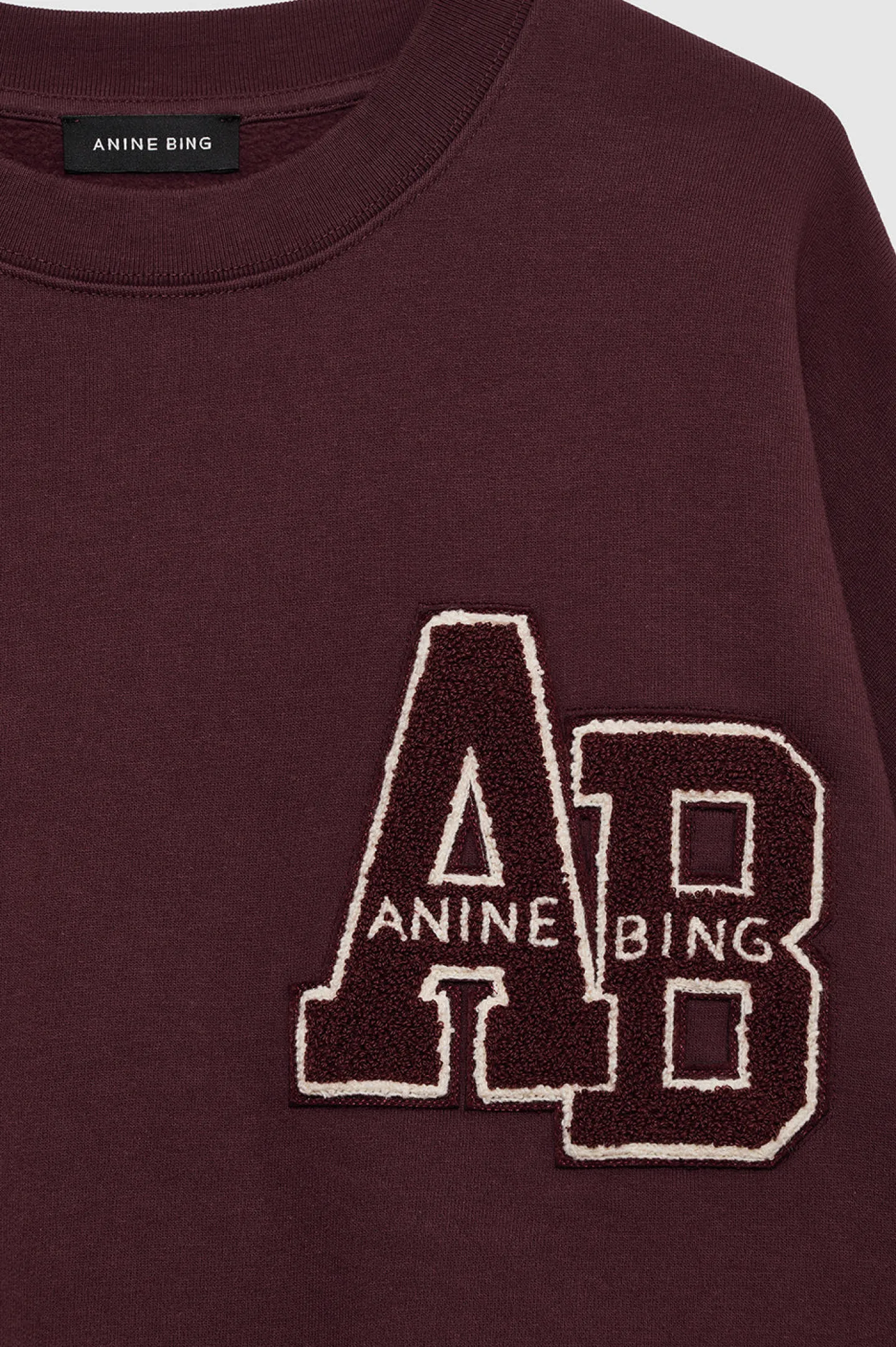 sweatshirt_miles_in_dark__4.webp Anine Bing Hoodies & Sweatshirts<Sweatshirt Miles in Dark Burgundy