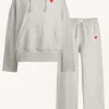 Anita Hass Hoodies & Sweatshirts<Sweatsuit Open Seam in Melange Grey
