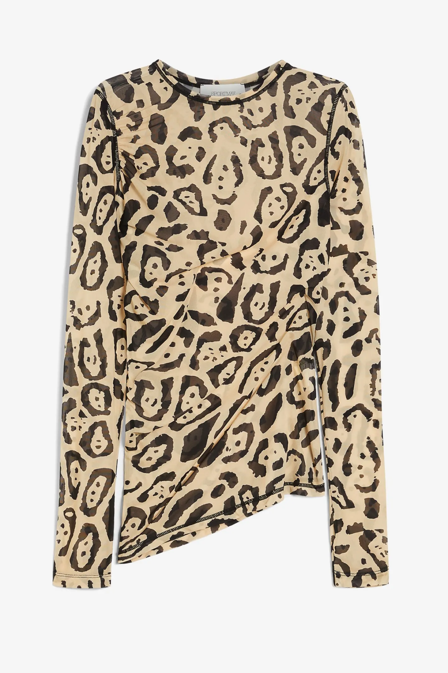 top_bis_in_leopard_0.webp Sportmax Blusen & Tops<Top Bis in Leopard
