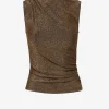 Veronica Beard Blusen & Tops<Top Mylie in Antique Gold Lurex