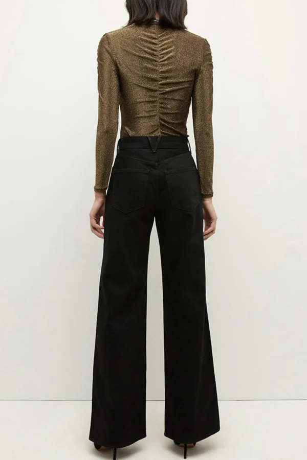 Veronica Beard Shirts, Tank Tops & Longsleeves<Top Neeta in Antique Gold Lurex