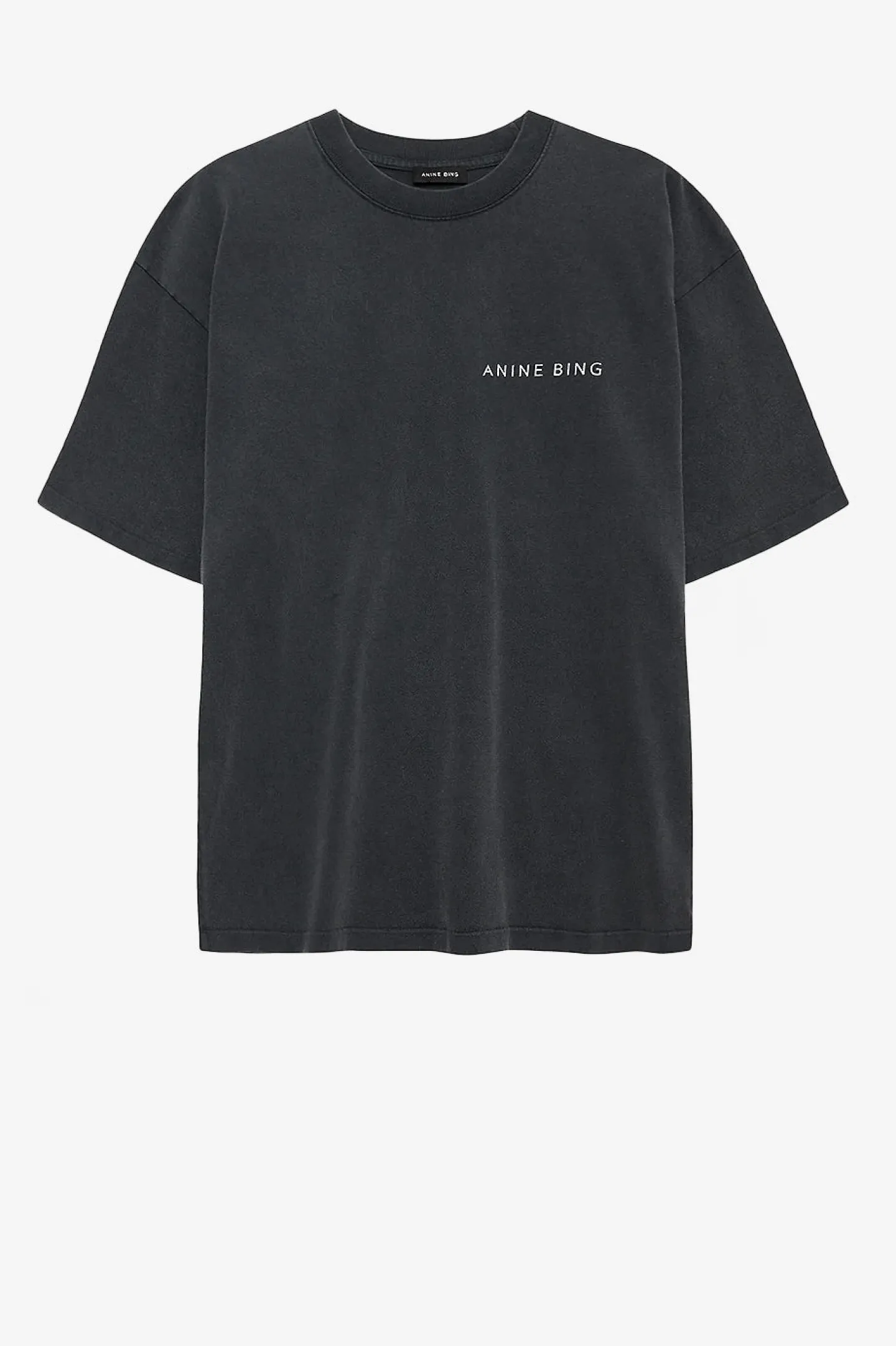 tshirt_kent_twisted_snake_0.webp Anine Bing Shirts, Tank Tops & Longsleeves<T-Shirt Kent Twisted Snake in Washed Black