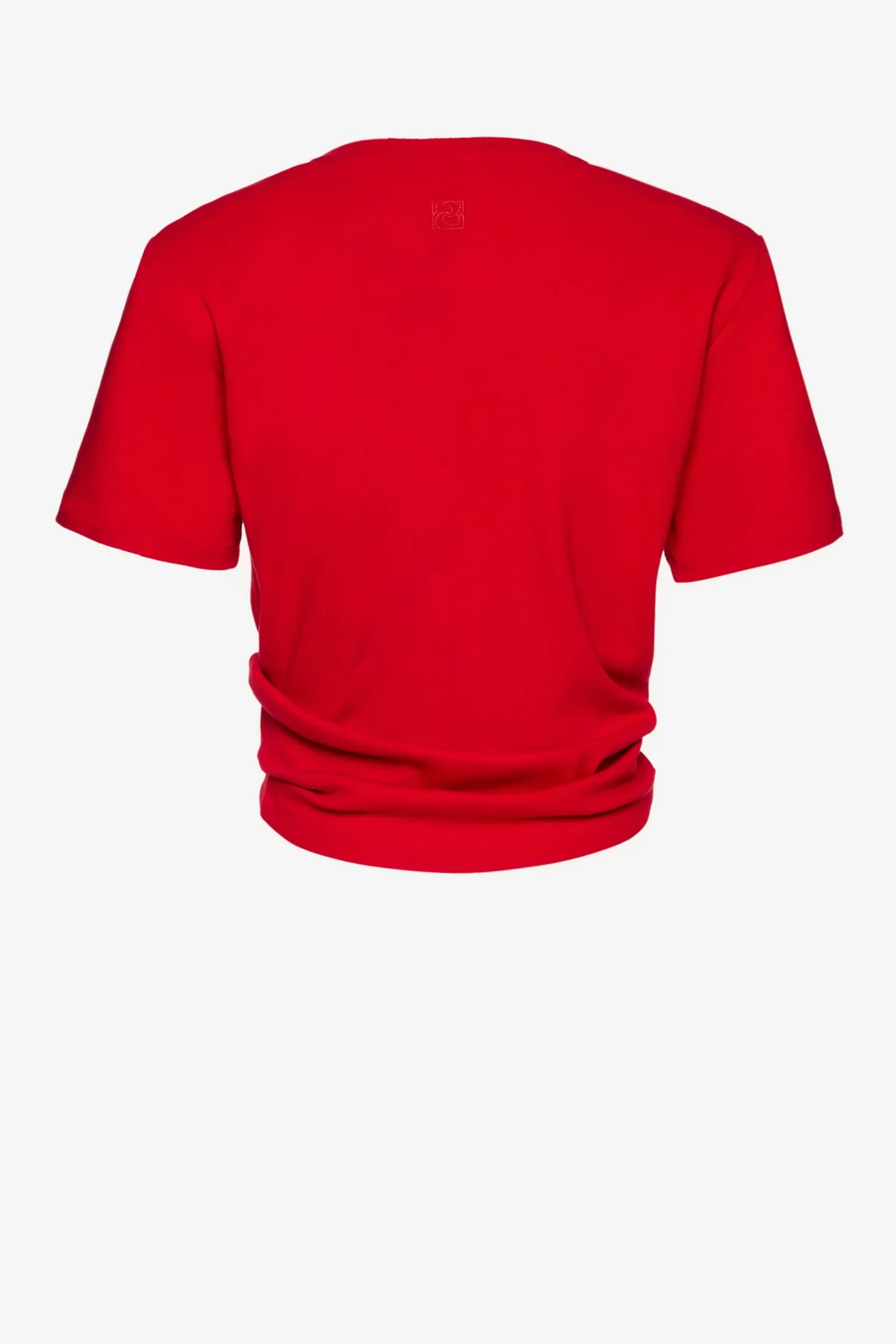 tshirt_knotted_in_rot_2.webp Magda Butrym Shirts, Tank Tops & Longsleeves<T-Shirt Knotted in Rot