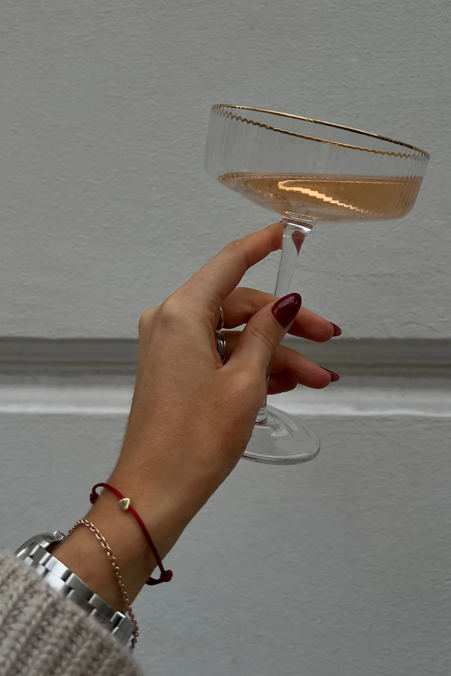 armband_heart_in_burgundy_3.webp Nina Kastens x Anita Hass Schmuck | Fine Jewelry<Armband 'Heart' in Burgundy