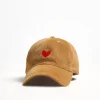Anita Hass Caps & Mützen<Cord-Cap 'Heart' in Camel