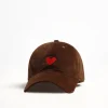 Anita Hass Caps & Mützen<Cord-Cap 'Heart' in Chocolate