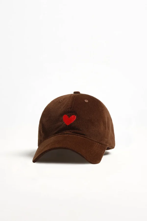 Anita Hass Caps & Mützen<Cord-Cap 'Heart' in Chocolate