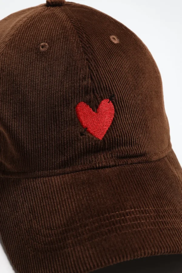 Anita Hass Caps & Mützen<Cord-Cap 'Heart' in Chocolate