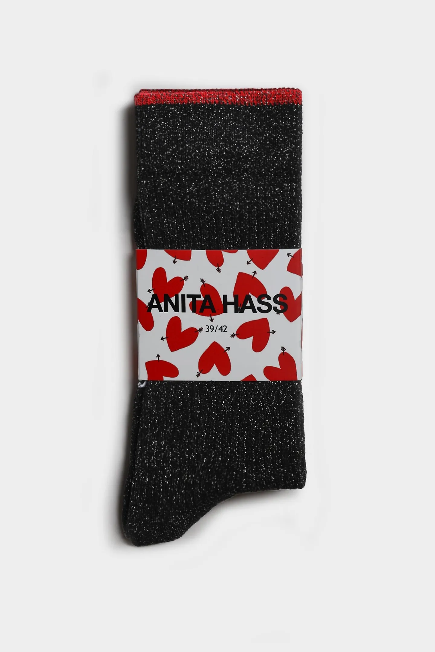 lurexsocken_in_schwarzrot_0.webp Anita Hass Socken<Lurexsocken in Schwarz/Rot