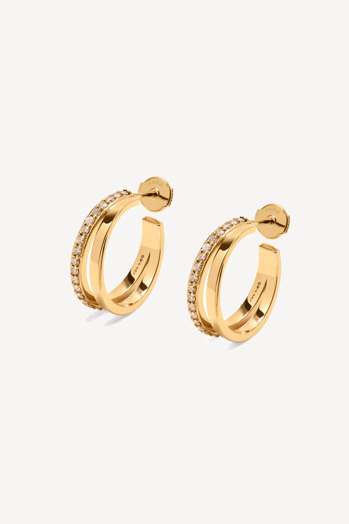 ohrringe_synergy_creoles__0.webp Lilian von Trapp Schmuck | Fine Jewelry<Ohrringe Synergy Creoles Half Diamonds