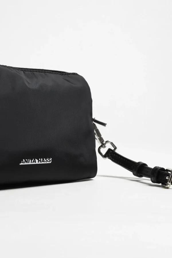 Anita Hass Clutches & Pouches<Pouch 'Heart' in Black Nylon
