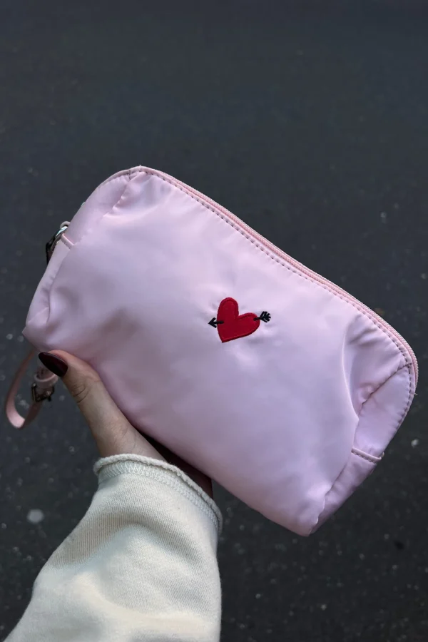 Anita Hass Clutches & Pouches<Pouch 'Heart' in Rose Nylon