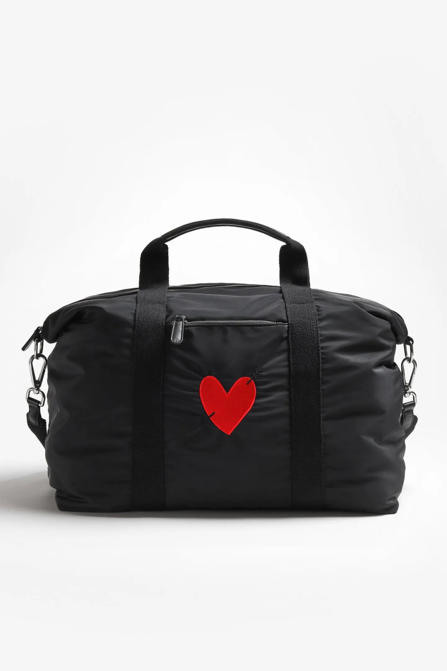 tasche_heart_in_black_nyl_0.webp Anita Hass Shopper<Tasche 'Heart' in Black Nylon