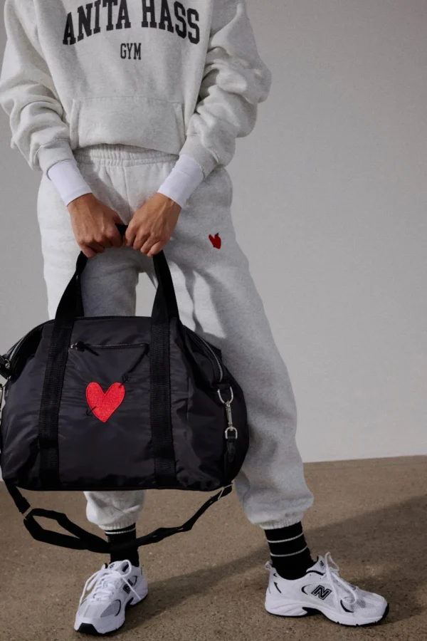 Anita Hass Shopper<Tasche 'Heart' in Black Nylon