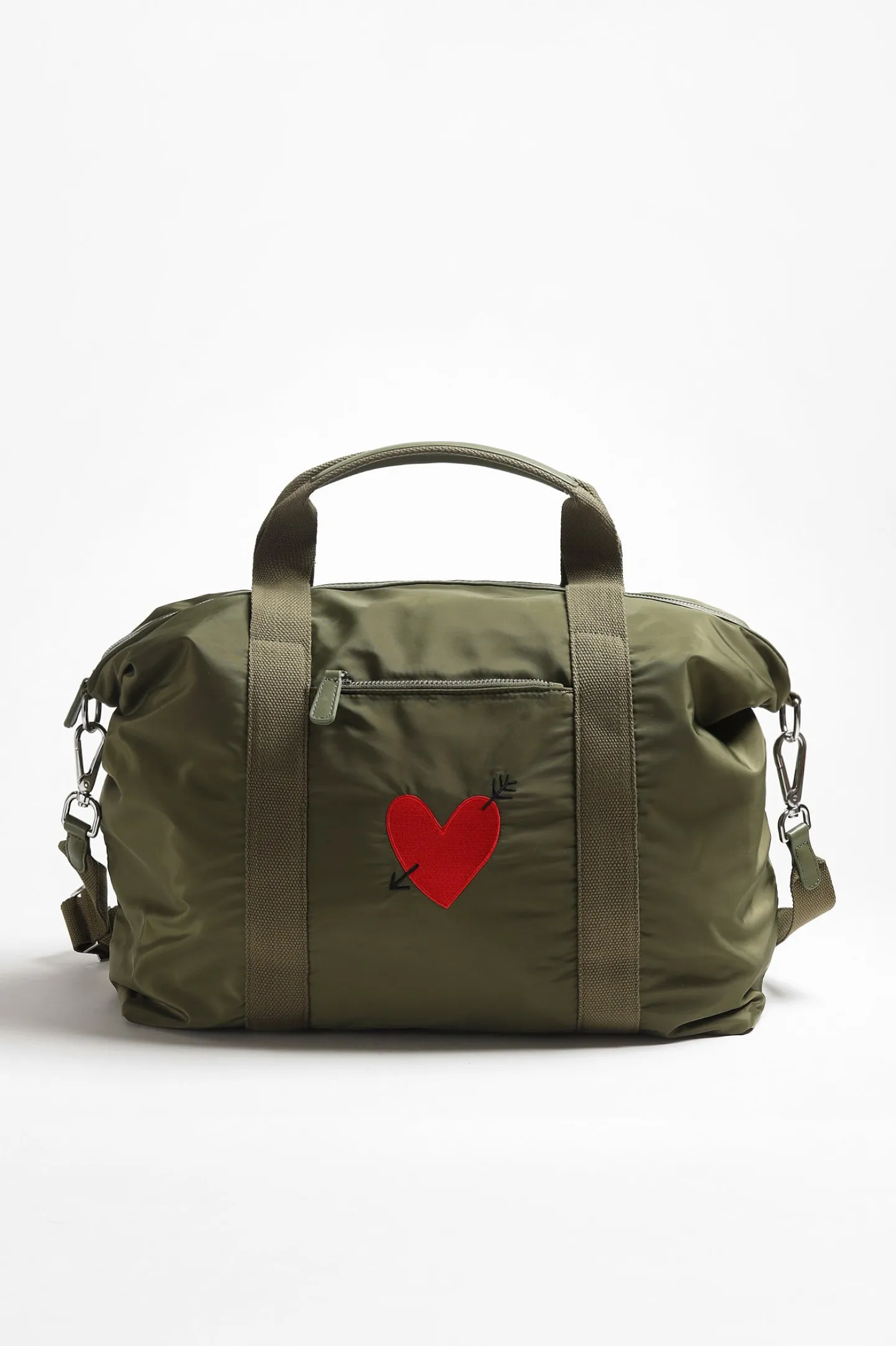 tasche_heart_in_oliv_nylo_0.webp Anita Hass Shopper<Tasche 'Heart' in Oliv Nylon