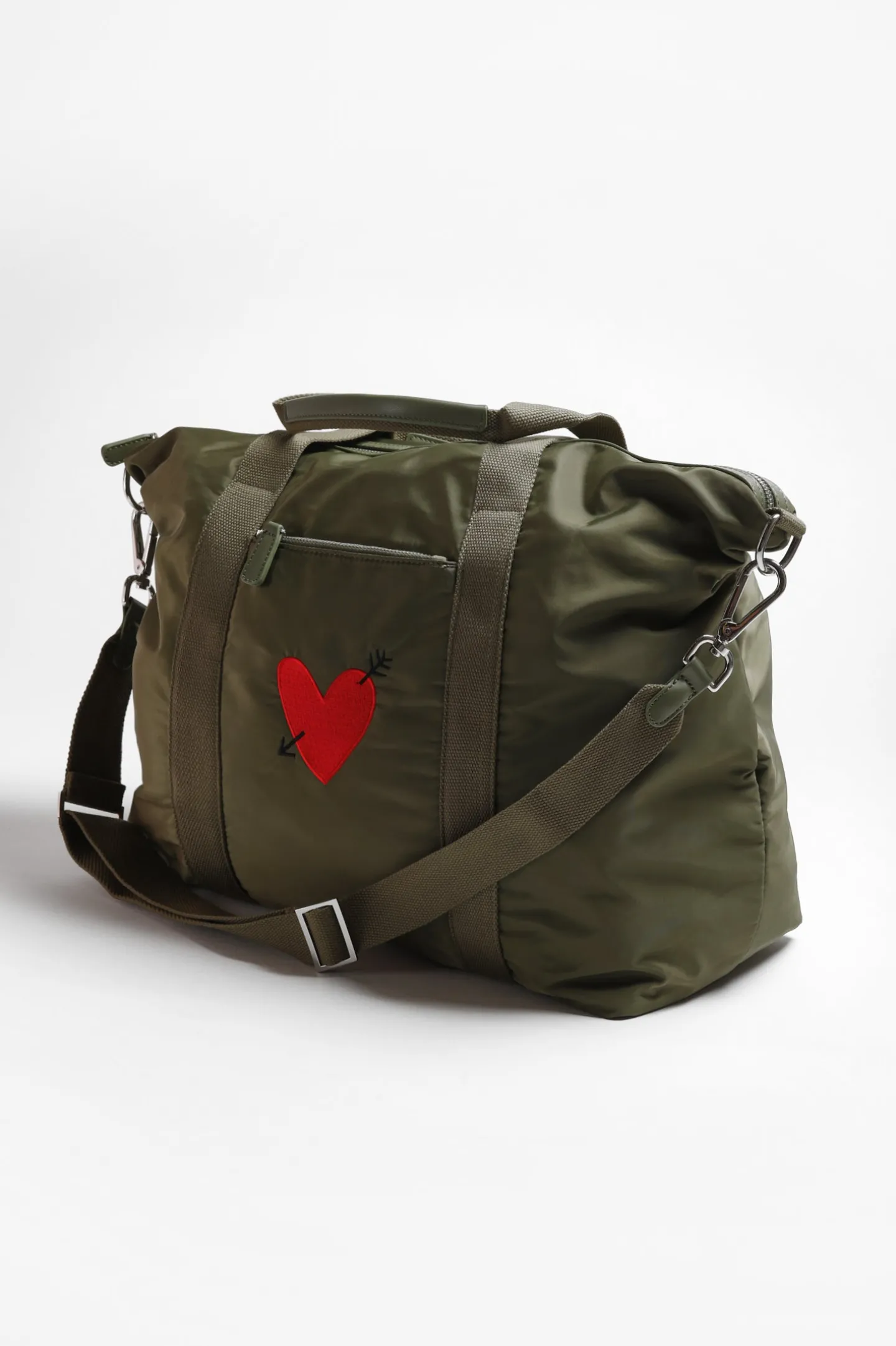 tasche_heart_in_oliv_nylo_5.webp Anita Hass Shopper<Tasche 'Heart' in Oliv Nylon
