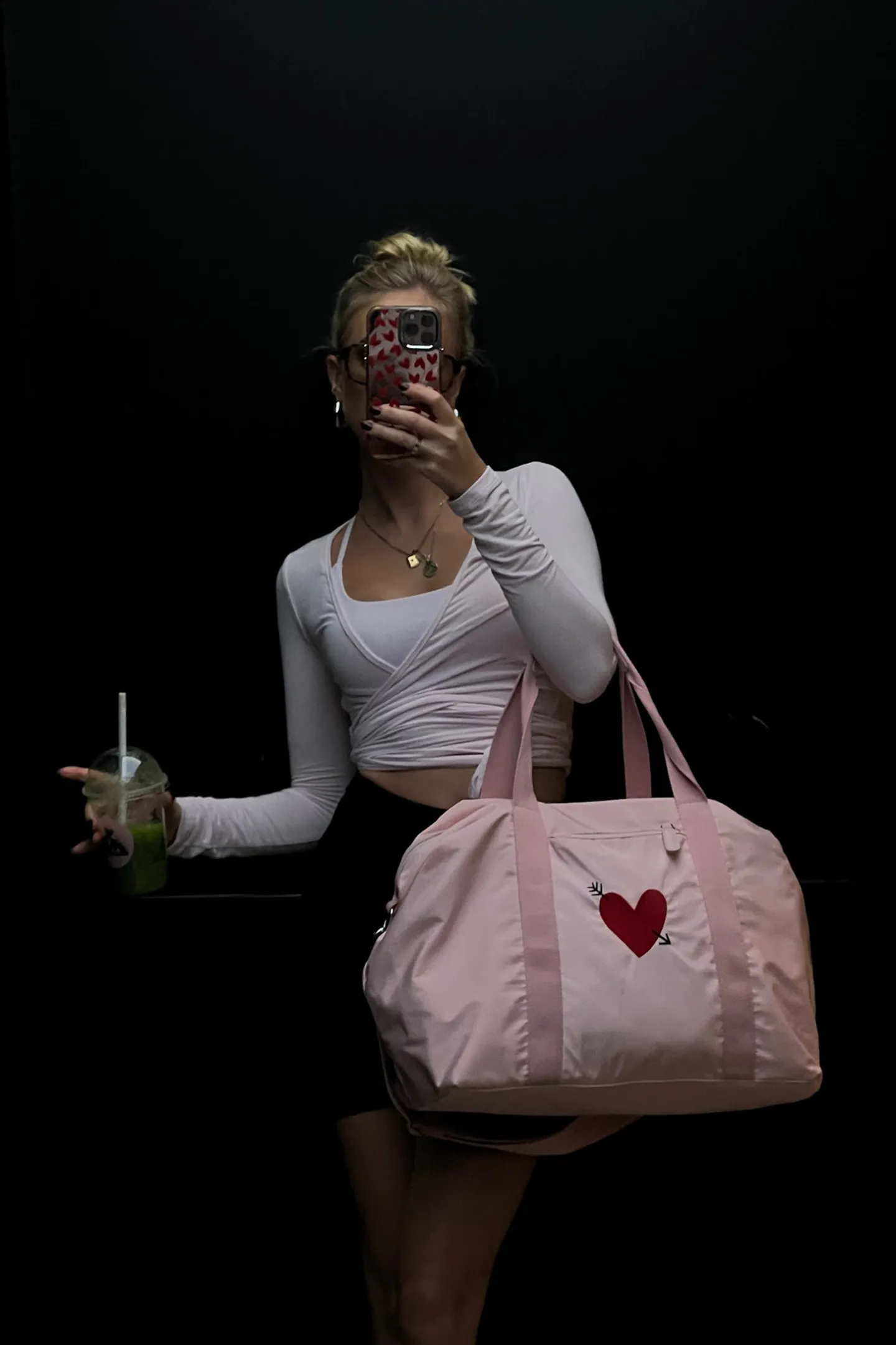 tasche_heart_in_rose_nylo_2.webp Anita Hass Shopper<Tasche 'Heart' in Rose Nylon