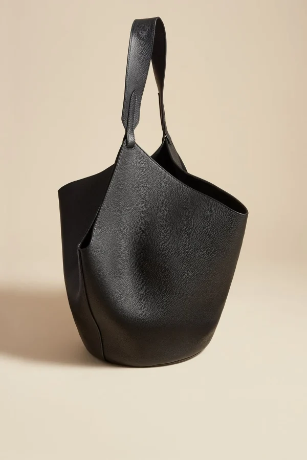 Khaite Shopper<Tasche Lotus Medium in Schwarz Pebbled