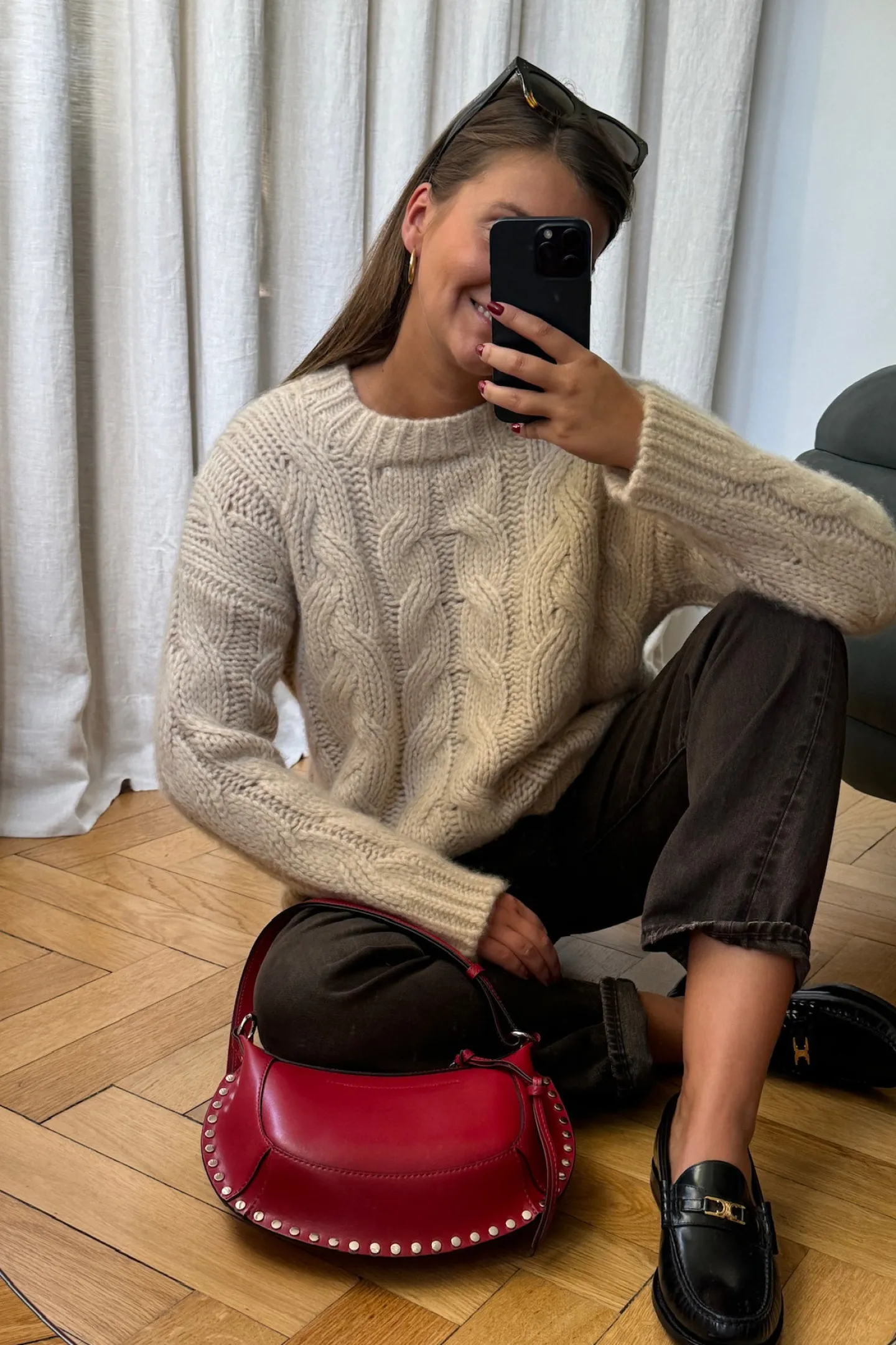 tasche_oskan_moon_in_rot_1.webp Isabel Marant Schultertaschen | Crossbody<Tasche Oskan Moon in Rot