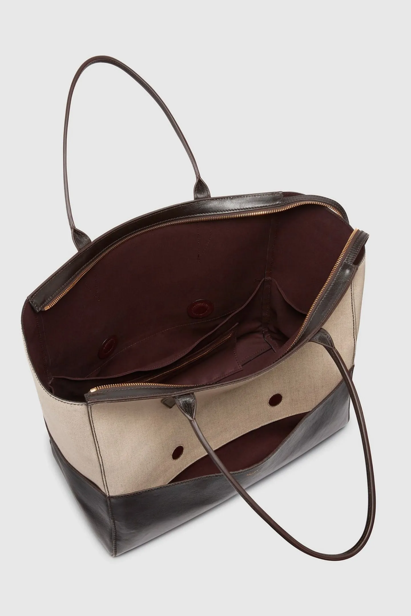 tasche_small_cabas_in_cac_3.webp Métier Shopper | Schultertaschen<Tasche Small Cabas in Cacao