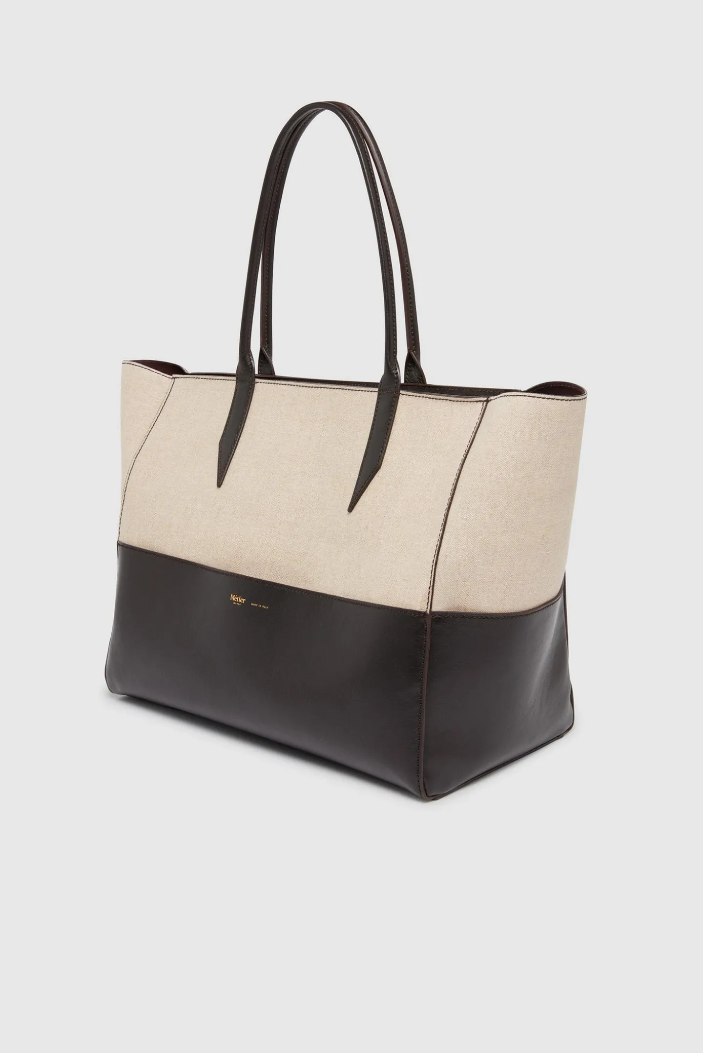 tasche_small_cabas_in_cac_4.webp Métier Shopper | Schultertaschen<Tasche Small Cabas in Cacao