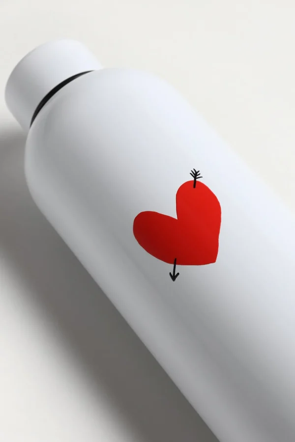 Anita Hass Gym Home<Trinkflasche 'Heart' in Weiß